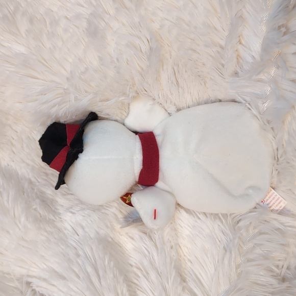 TY Beanie Babies 1996 Ty Snowball the Snowman BD 12-22-96 - Picture 4 of 8